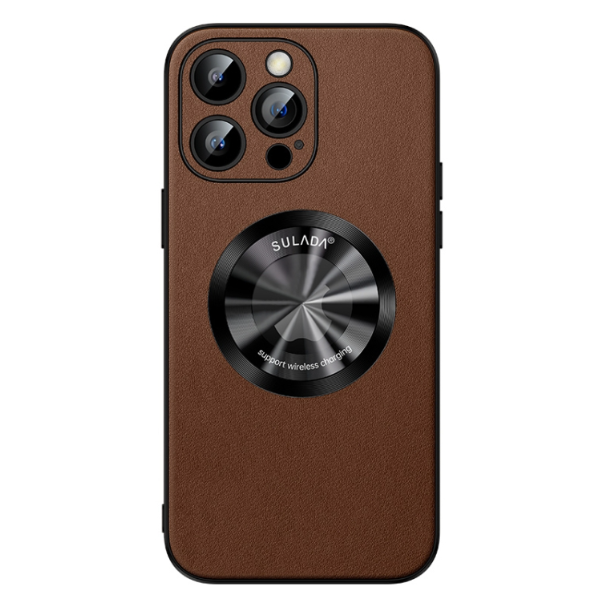 Sulada Zhenpi Series Leather MagSafe Magnetic Phone Case - For iPhone 14 Pro - mosaccessories